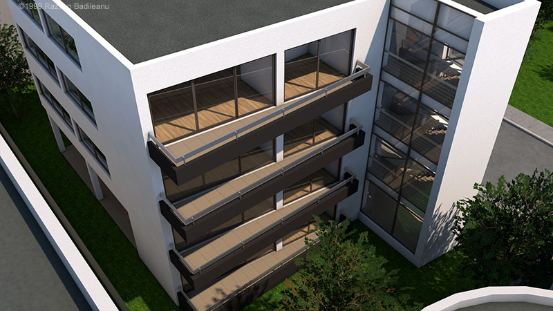 apartment building top view