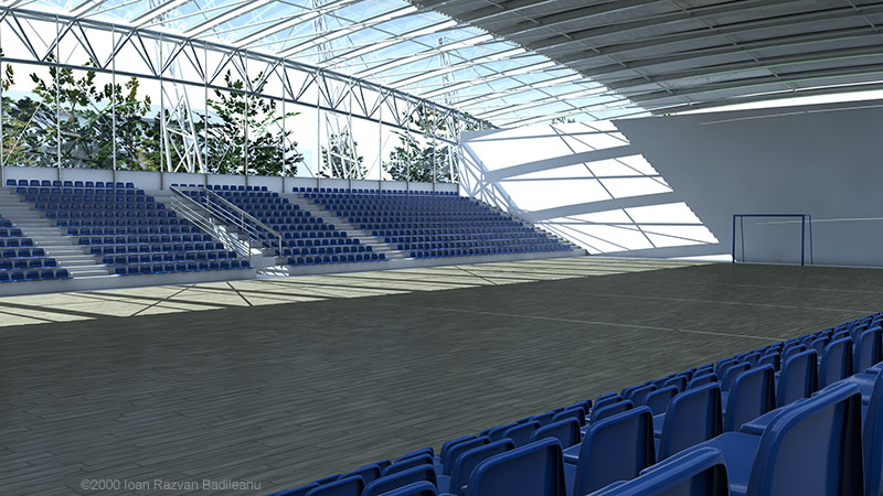 sports hall inner view