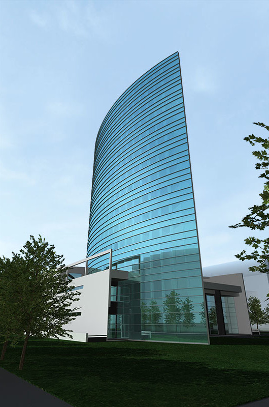 urban hotel side view