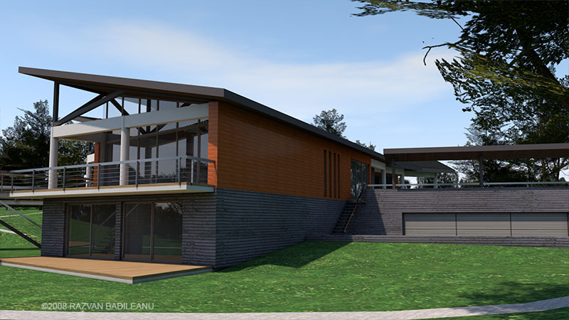 house garage view