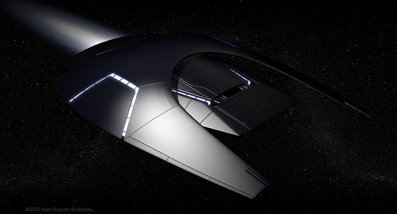 spaceship top view